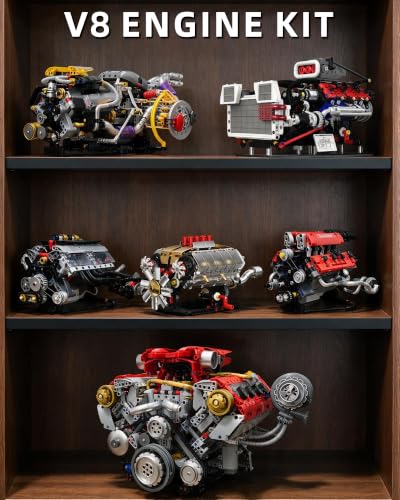 Advanced Muscle Car V8 Engine Model Kit that Works for Adult Boys - color: V8 Car Engine Kit a