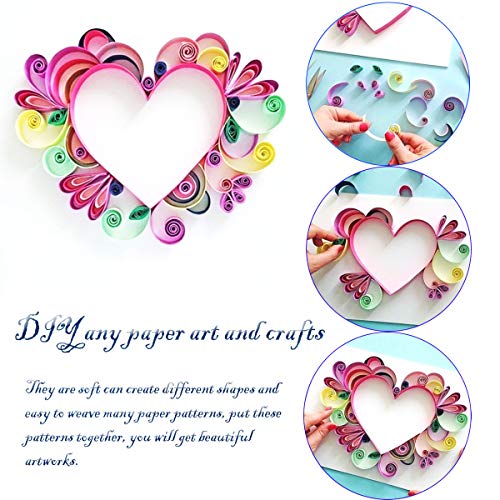 Woohome Quilling Supplies Paper Quilling Kits with 10 Quilling Tools and 34 Colors 700 Strips Quilling Paper for Craft - color: Style 4