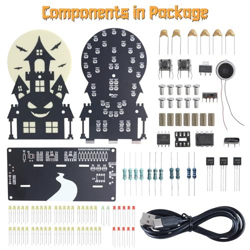 MIOYOOW Halloween Haunted Castle Soldering Kit, LED Light DIY Kit for Teens