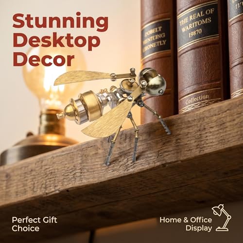 3D Metal Puzzle Mechanical Model Kit Steampunk Bee Insect 140+ Parts No Glue Build Premium Desktop Decor Christmas & Birthday Gift for Adults Hobbyists (Little Bee -B) - style: Little Bee -B