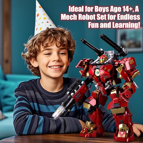 IBLOTIME Mech Robot Building Set, 588 PCS - style: Red Mech Robot