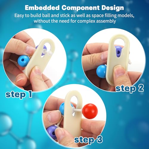 208 Pcs Organic Chemistry Model Kit, Portable Molecular Model Kits - style: Combination1 208Pcs