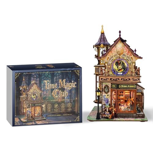 Book Nook Kit DIY Miniature House 3D Wooden Puzzle - Time Magic Club - color: Time Magic Club