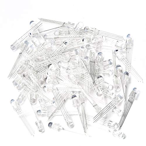 CHANZON 100 pcs 5mm RGB Multicolor LED Diode Lights Common Cathode - color: O) Rgb (Common Cathode), size: 5mm Round Top
