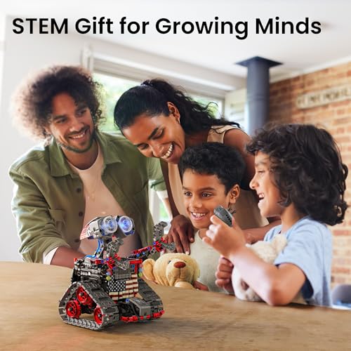 Sillbird Robot Building Kit STEM Gifts for Boys 8-12 with Remote Control - color: 2-red