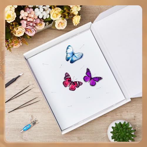 Taiyin 2 Sets Insect Pinning Kit, 100 Pins, 3 Tweezers for Specimens
