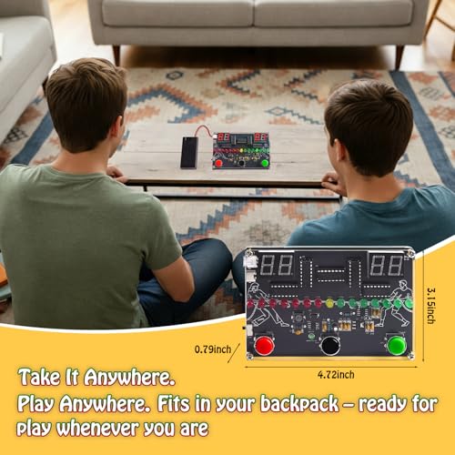 DIY 3-in-1 Game Console Soldering Practice Kit with LED Sound Effects, STEM Solder Project for Electronics Hobby, Fun Hands-On Build for School Educational Learning, Creative Present
