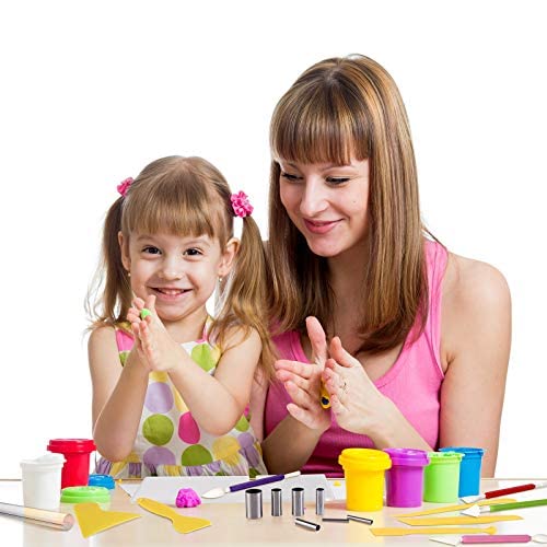 Honoson 23 Pcs Clay Sculpting Tools Set with Roller Cutters,Colorful - color: Colorful