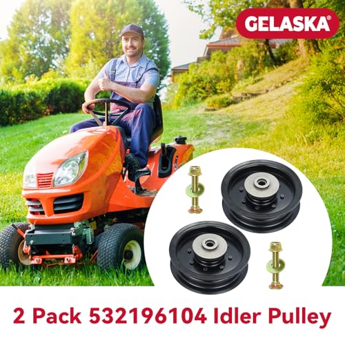 GELASKA 2Pack 532197380 532196104 Idler Pulley for Husqvarna 48" 54" Z254F - color: A4 2x196104