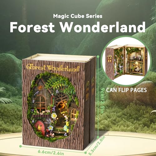 Flever Dollhouse Miniature DIY House Kit Creative Room with Furniture for Romantic Valentine's Gift (Forest Wonderland) - color: Forest Wonderland