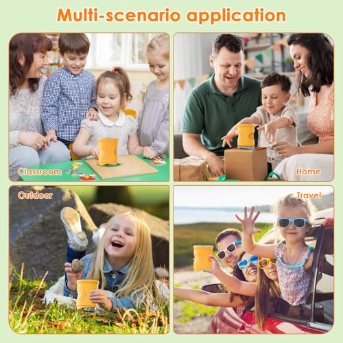 Temodu Kids Microscope 2.0" Screen 1000X Digital Microscope for Kids, Mini Pocket Handheld Microscopes for Children Birthday Festival Gift, Science Education Fun Toys for Boys Girls Ages 4-12 (Yellow) - color: Yellow