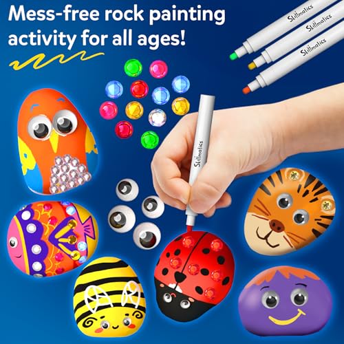Skillmatics Rock Painting Kit - Art & Craft Activity Kit, Gift for Kids