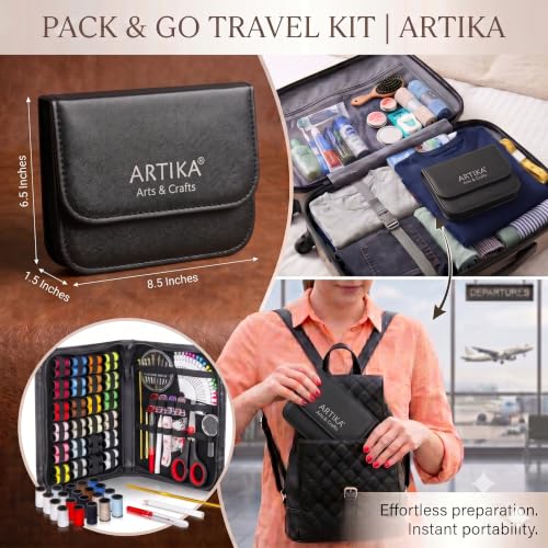 119-Piece Travel Sewing Kit for Adults & Kids, Small Needle & Thread Kit