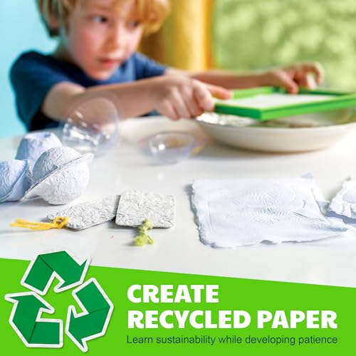 4M - STEAM Green Paper Crafts - Make Recycled Papers, Flower Pressing Art - Eco-Friendly STEAM Craft Paper Kit for Kids Ages 5+ - Learn Sustainability Through Creative Activities - style: Green Paper Craft