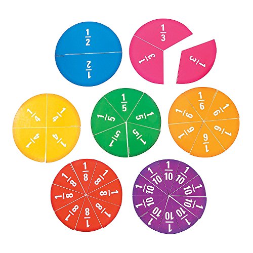 Jumbo Fraction Magnet Set - 38 Pieces - Educational and Learning Activities for Kids
