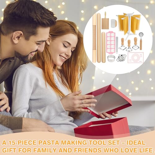 TREWAVE 15 Pcs Pasta Making Tools Set, Homemade Pasta Making Kit