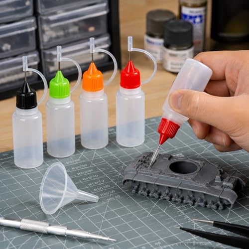 Precision Applicator Bottles Set, 5PCS, 4 x 10ML/0.33oz