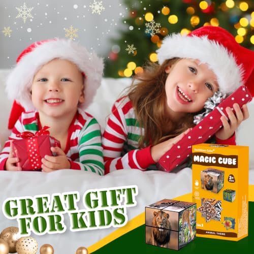 Euclidean Cube Fidget Toys for Kids 2 in 1 Star Cube Magic Cube Puzzle Toys - style: Wild Animals