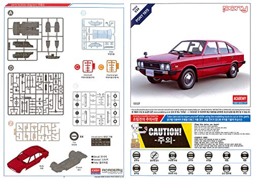 Academy 15137 Hyundai Pony 1975 Plastic Model