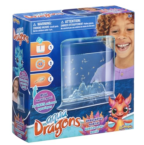 Animagic Aqua Dragons Hatch 'n' Grow Basic Tank | Build an Aquatic Ecosystem, Watch Prehistoric Pets Hatch & Grow Science Kit | Ages 6+