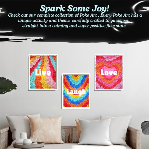 Unwynd Poke Art Positive Vibes Flower Bouquet Kit for Adults, Women & Teens - style: Positive Vibes
