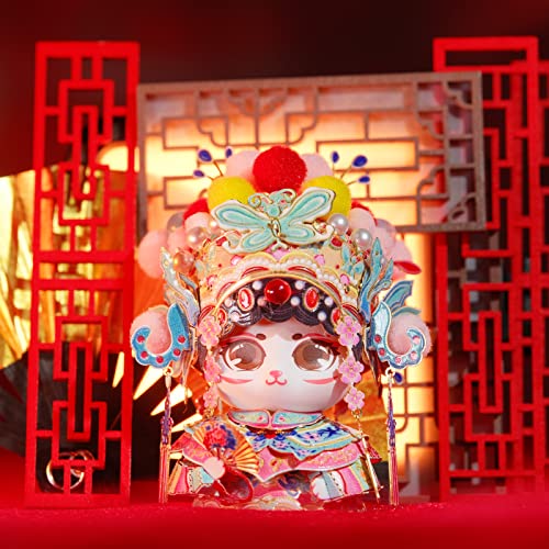 MU 3D Metal Puzzles The Chinese Opera Diva Kitty Cat Figures Model Assembling, Metal Models Kits Miniature Building for Adult, Hobby Birthday New Year Gifts Collectibles Home Decor - style: The Chinese Opera Diva
