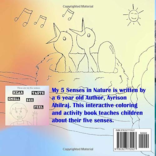 My 5 Senses In Nature: Coloring and Activity Book for Kids