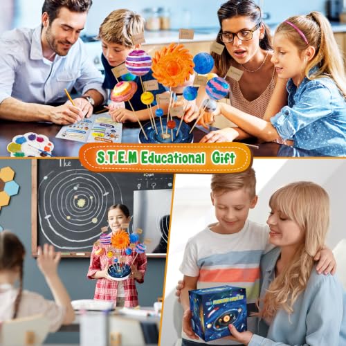 UNGLINGA Solar System Model Foam Ball Kit with 9 Size Foam Balls for Kids