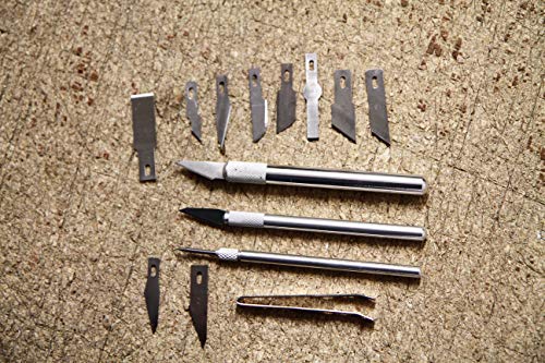Rolson 62917 Hobby Knife Tools Set in Plastic Case - 17 Pieces