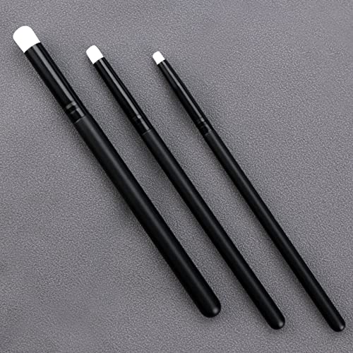 UNIMEIX Mini Blending Brushes for Card Making, Dry Brush Miniature Painting Background Blender, Small Detailed Paint Watercolor Brushes (3 Pack) - color: Black
