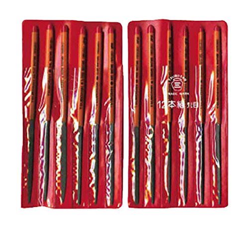 Tsubosan ST01201 File Set, 12 Piece Set, Rough Eye - style: Set of 12 Coarse