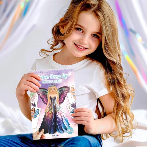 BSCOOL Sticker Dress Up Angels and Fairies Activity Book for Girls - color: Sticker Dress Up Angels and Fairies