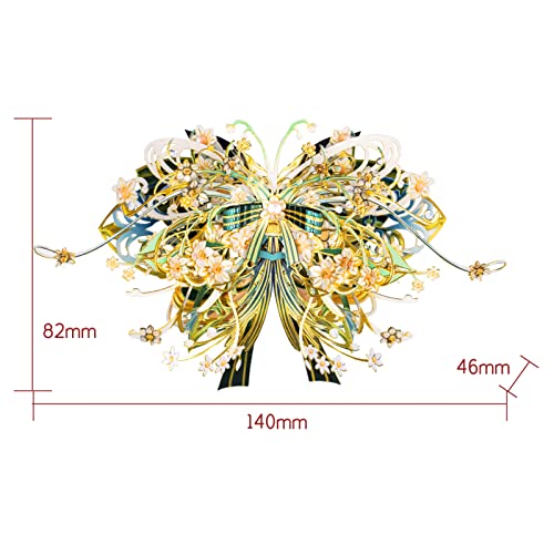 MU 3D Metal Puzzle for Adult Flower and Butterfly C Cuiqiao, Metal Model Kits Insect Animals Pieces Miniature Building, Birthday Xmas Gift Brain Teaser DIY Set Home Decor - color: Cuiciao-kingfisher's Feather