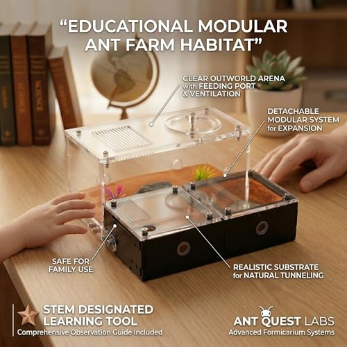 Terra Core Expandable Dual Chamber Formicarium Ant Nest with Starter Kit - size: Terra Core Series-Expandable Dual Chamber