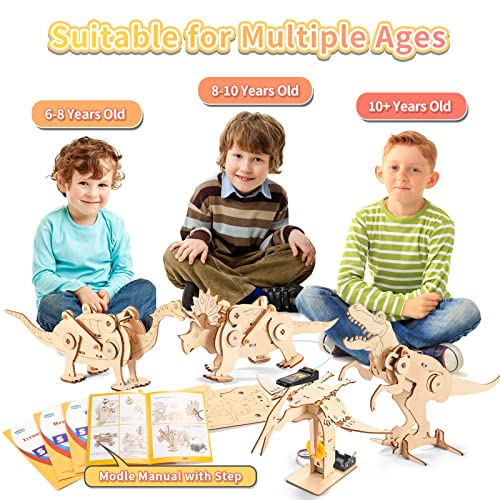 16 in 1 STEM Kits for Kids Ages 10-12, DIY Stem Craft Projects, Kids Wood Building Toys, Wooden 3D Puzzles Model Kit for Boys to Build,Educational Science Set for Age 8 9 10 11 12 Year