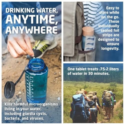Aquatabs 49mg Water Purification Tablets, 100 Pack, Hiking & Camping - size: (49mg)