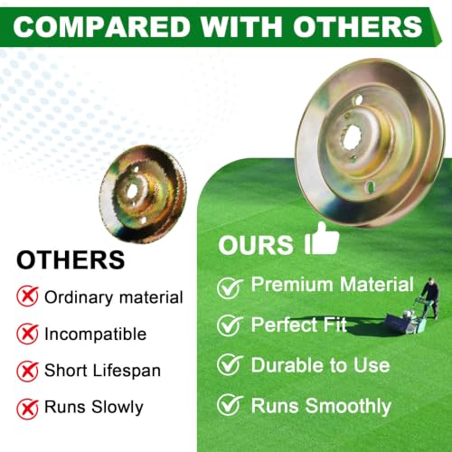 M163464 M154394 Mower Spindle Pulley Fits John Deere Z445 Z425 Z435 Ztrak Zero Turn Mower (3 Pack) - color: M163464 M154394 3 pack