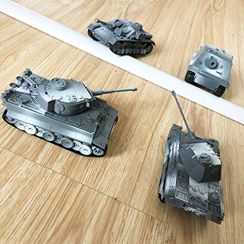 Kvvdi 4 Sets Upgrade 3D Puzzles Plastic Model Toy Tank Kit for Adults, Military Tiger Tank, Premium Scale Model Tanks Kits Collection