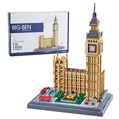 Big Ben Building Set for Adults, London Architecture Micro Blocks Model Kit