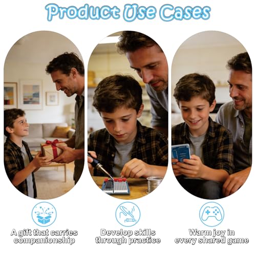 Soldering Practice Kit - DIY Game Device Electronics Project with 4 Classic-Style Games - Beginner STEM Learning Kit for Teens丨Adults