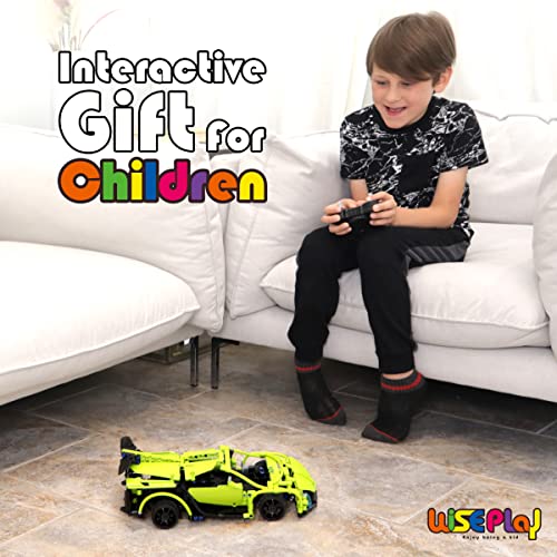 WISEPLAY Remote Control Car Building Kit, 453PCS Stem Toy for Kids Age 8-10, Great RC Car for 10-Year-Old Boys & Girls, Excellent Gift Idea - color: Green Arrow