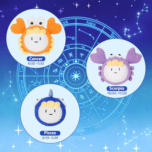 UHAPEER Constellations Crochet Kit for Beginners with Step-by-Step Tutorial