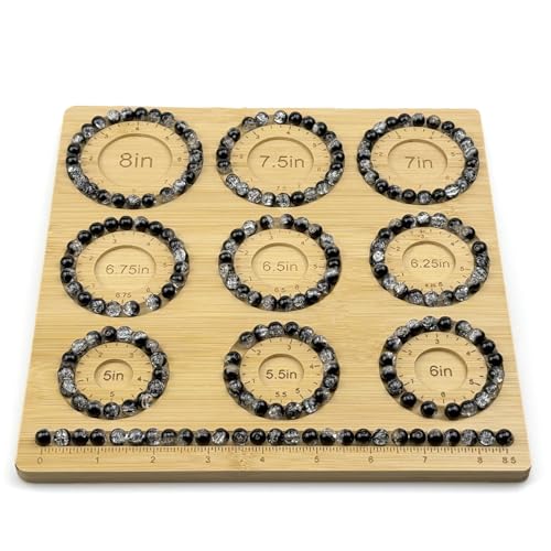 Petoysoso Bead Boards for Jewelry Making, Bamboo Beading Board for Jewelry Bracelet Making, Bracelet Bead Board, Bracelet Bead Board for Bracelet, Jewelry Making Supplies,Bracelet Tray 5"- 8" - size: Bracelet-M1