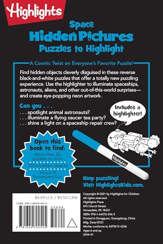 Space Hidden Pictures Puzzles to Highlight: Space-Themed Hidden Pictures Activity Book for Kids with Neon Highlighter Puzzles (Highlights Hidden Pictures Puzzles to Highlight Activity Books)