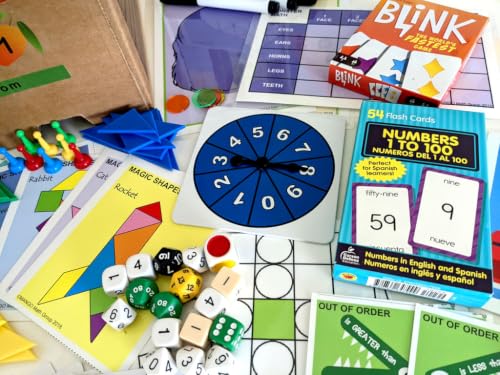 MANGO MATH 1st Grade Deluxe Math Kit – Hands-On Math Games & Manipulatives for First Grade, Addition, Subtraction & Base Ten, Classroom Learning Set with Lessons