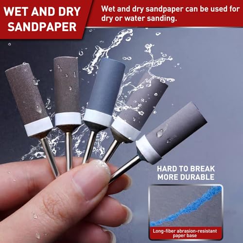 600 Grit Sanding Sticks,10 Pcs Sanding Drums for Dremel Rotary Tool - size: 600 Grits