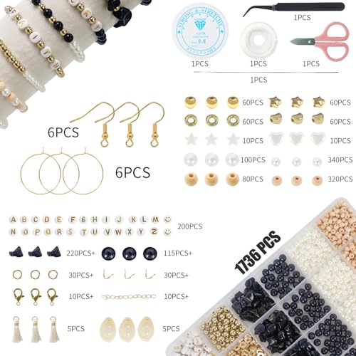 Jewelry Making Supplies Kit, Bracelet Making Kit, Natural Stone Beads - color: Blue Sandstone