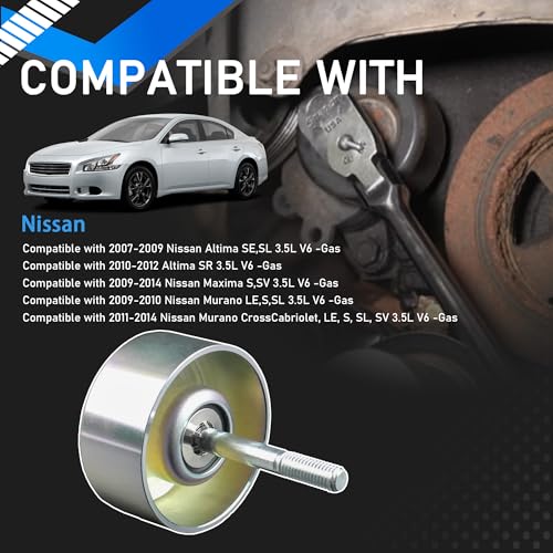 90K-39155 Serpentine Drive Belt Idler Pulley Kit Fit for Nissan