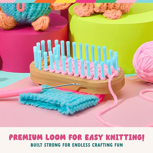 Bright Stripes Nimble Knitter Adjustable Loom Craft Kit for Kids, Ages 8+ - color: Multicolor, style: Nimble Knitter