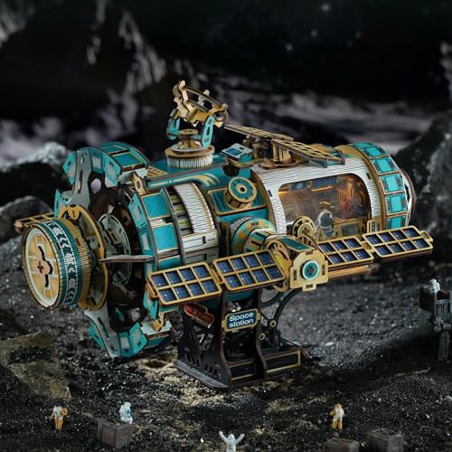 International Space Station Model, 3D Wooden Puzzle for Adults
